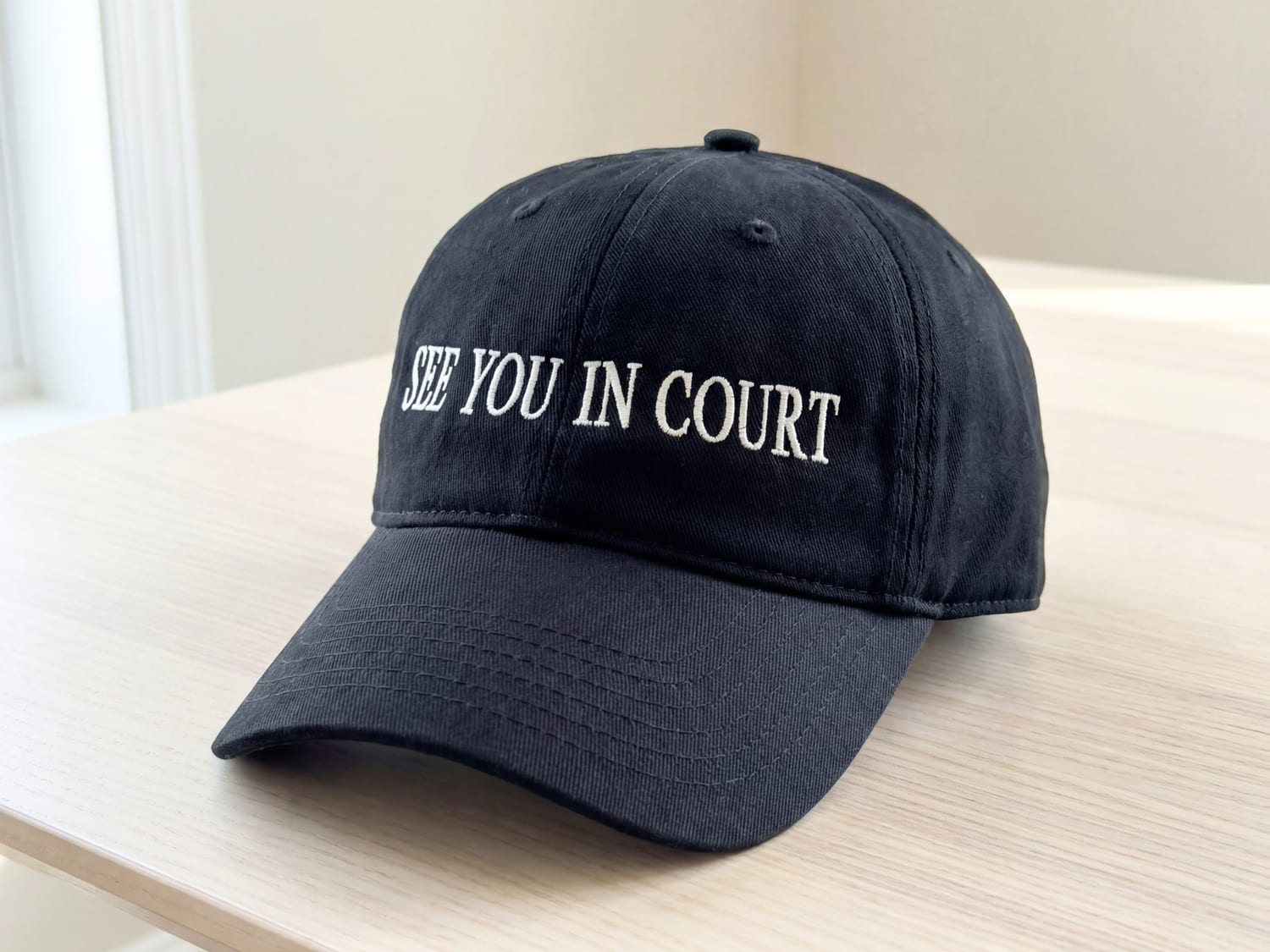 "See you in court" dad hat